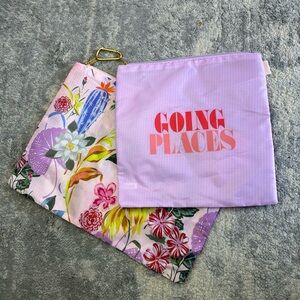 Ban.do Large Carry-all Duo Travel Pouches Garden Party & Going Places